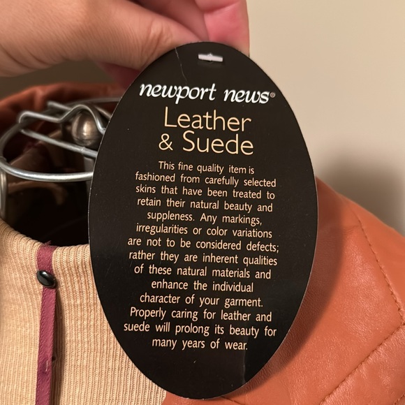 Newport News Leather Jacket/Blazer size 8 NWT - Picture 3 of 6